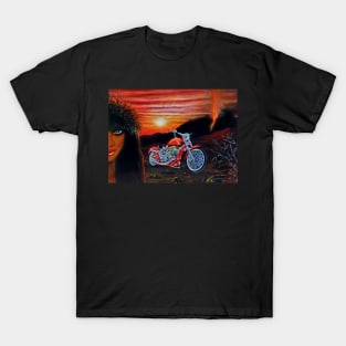 Hawaiian volcano motorcycle T-Shirt